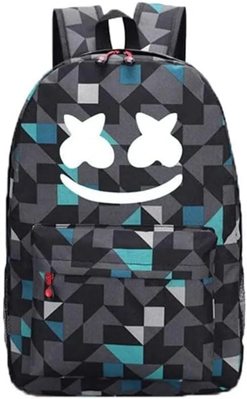 Smile Luminous Backpack Fashion Laptop Backpack Waterproof Light Weight Daypack for Travel Outdoor (Blue)