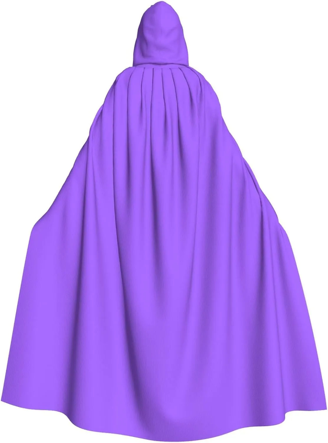 Solid color light purple Prints Hooded Cloak for Halloween, Role-Playing, and Costume Parties