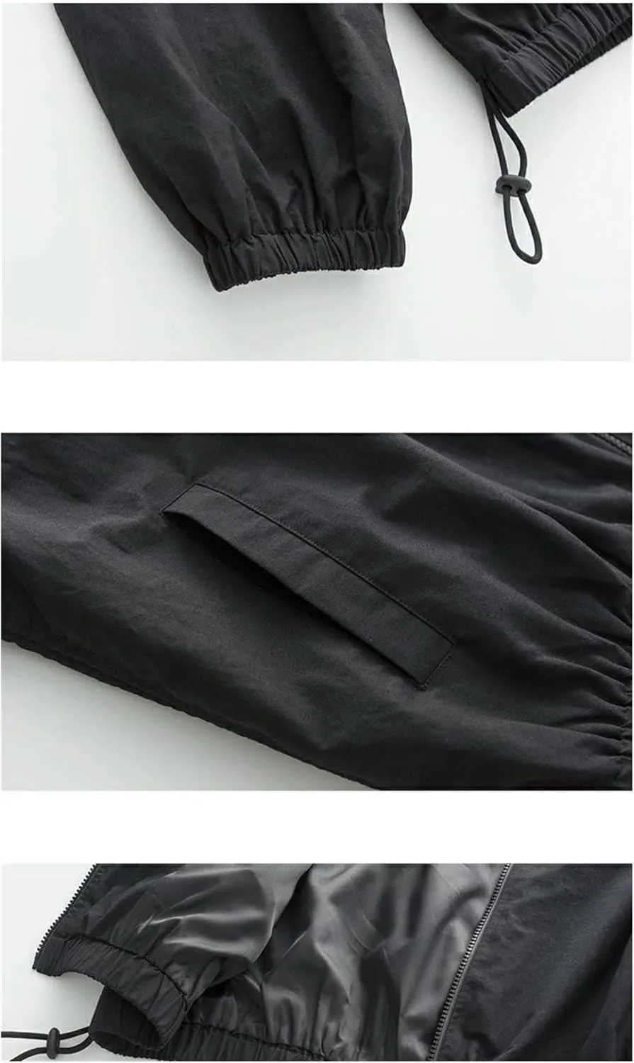 Spring Autumn Woman Casual Street Light Coat Korean Harajuku Oversize Jacket Zip Up Outerwears