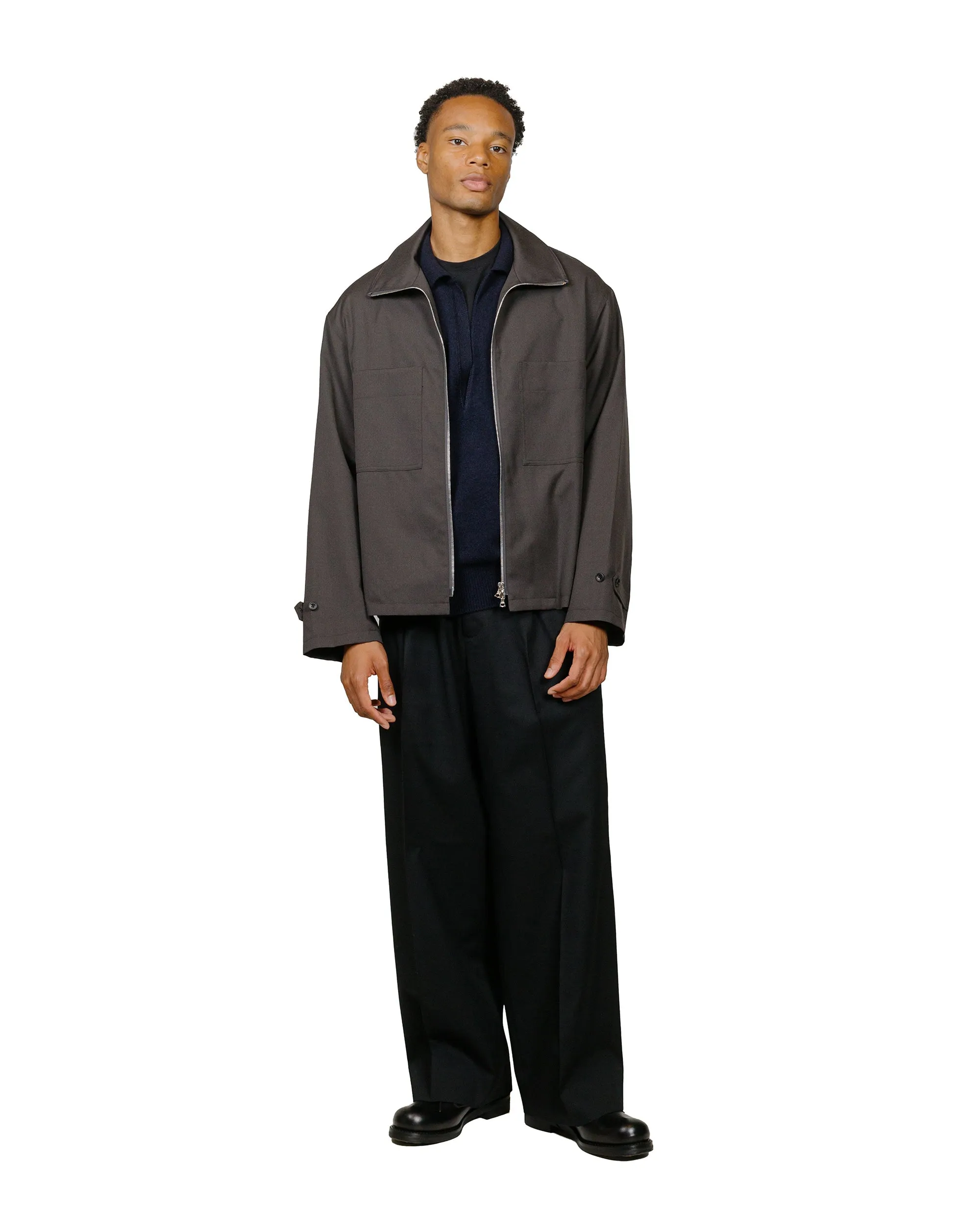 ssstein Extra Fine Wool Knit Skipper LS Dark Navy