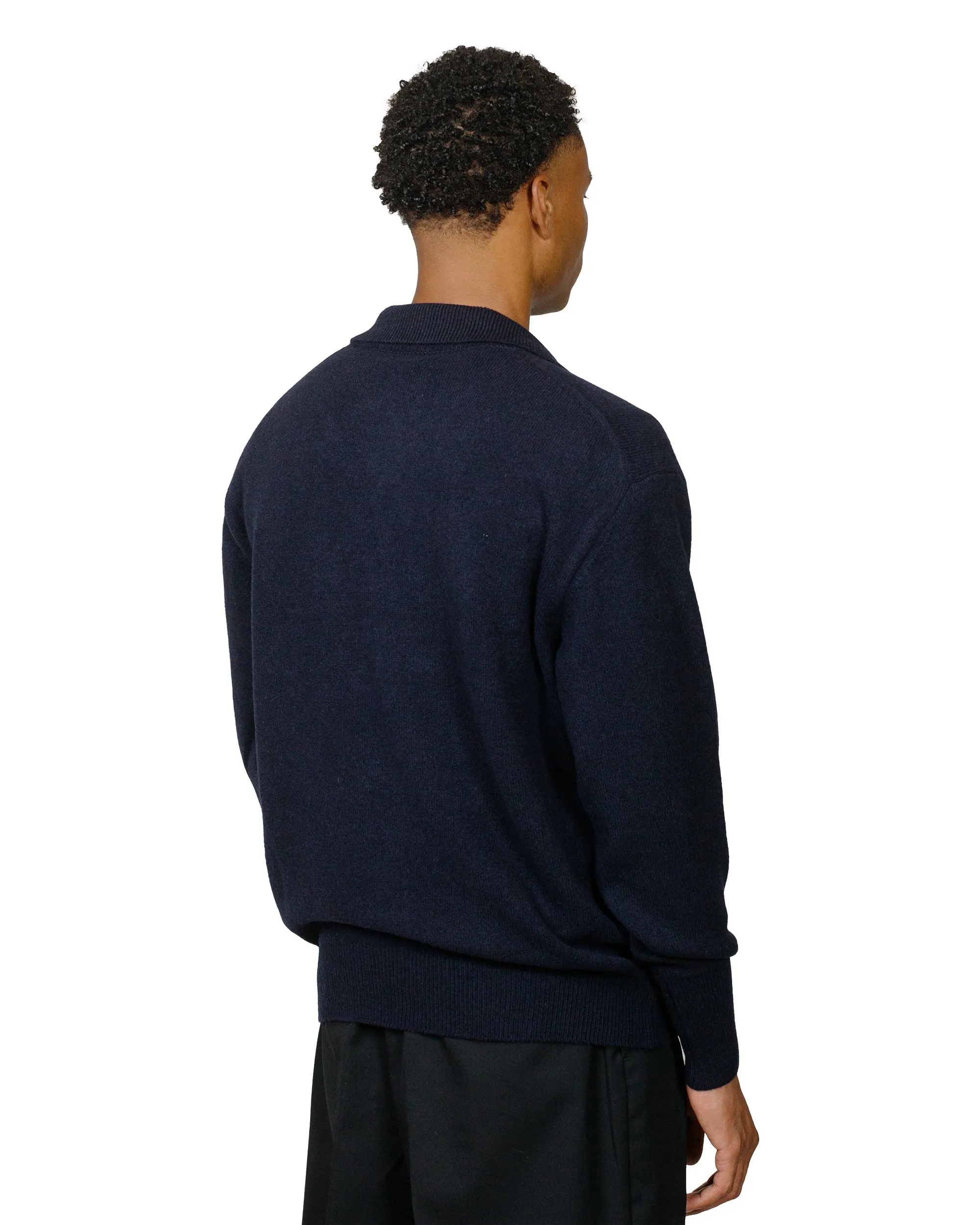 ssstein Extra Fine Wool Knit Skipper LS Dark Navy
