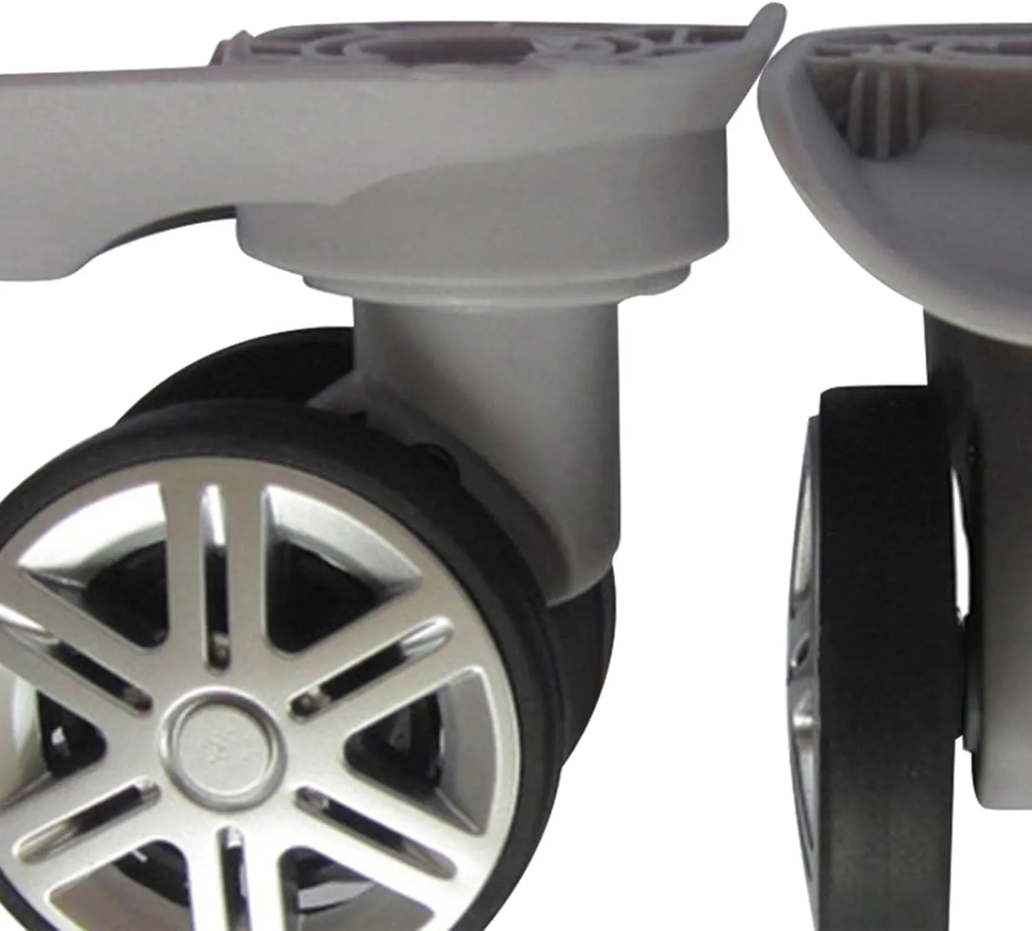 Suitcase Wheels Set with Silent Swivel Technology, Light Gray, Wheel diameter 6cm