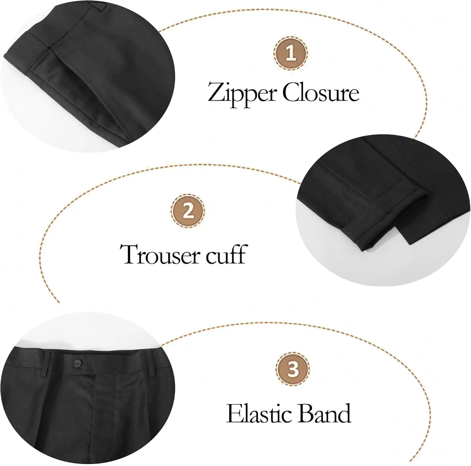 Suits for Men Slim Fit 3 Pieces Tuxedo Blazer Vest Pants Notch Collar Shirt Bow Tie Prom Party Wedding Business Dinner