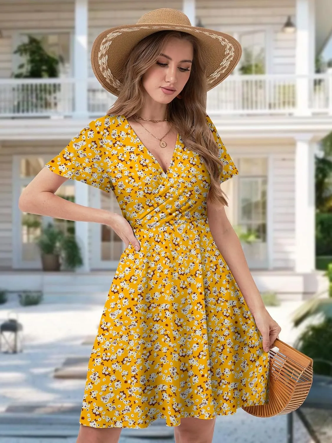 Summer Dresses for Women 2025 Spring Break Essentials Floral Sundresses Elegant Classy Fashion Casual Outfit Plus Size
