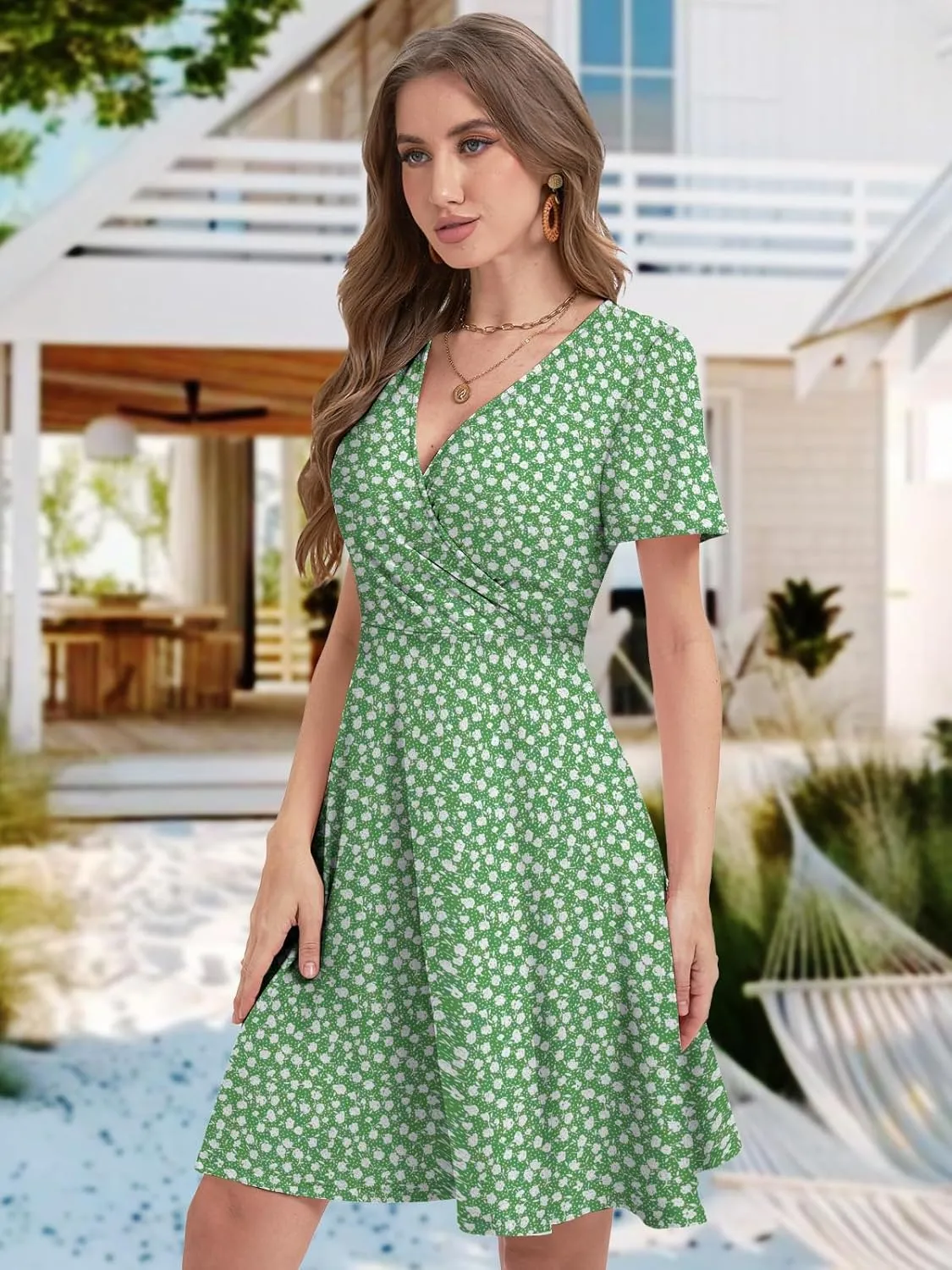 Summer Dresses for Women 2025 Spring Break Essentials Floral Sundresses Elegant Classy Fashion Casual Outfit Plus Size