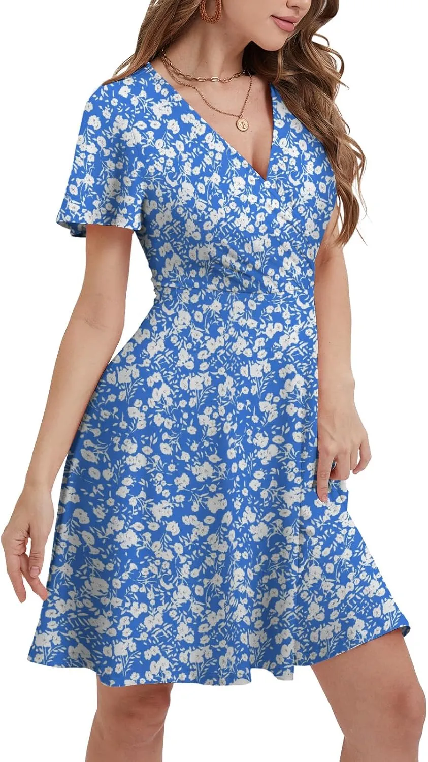 Summer Dresses for Women 2025 Spring Break Essentials Floral Sundresses Elegant Classy Fashion Casual Outfit Plus Size