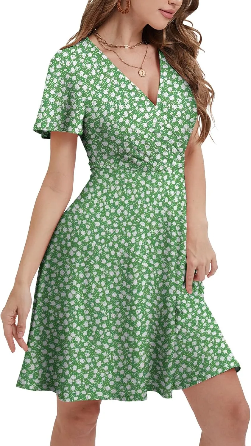 Summer Dresses for Women 2025 Spring Break Essentials Floral Sundresses Elegant Classy Fashion Casual Outfit Plus Size