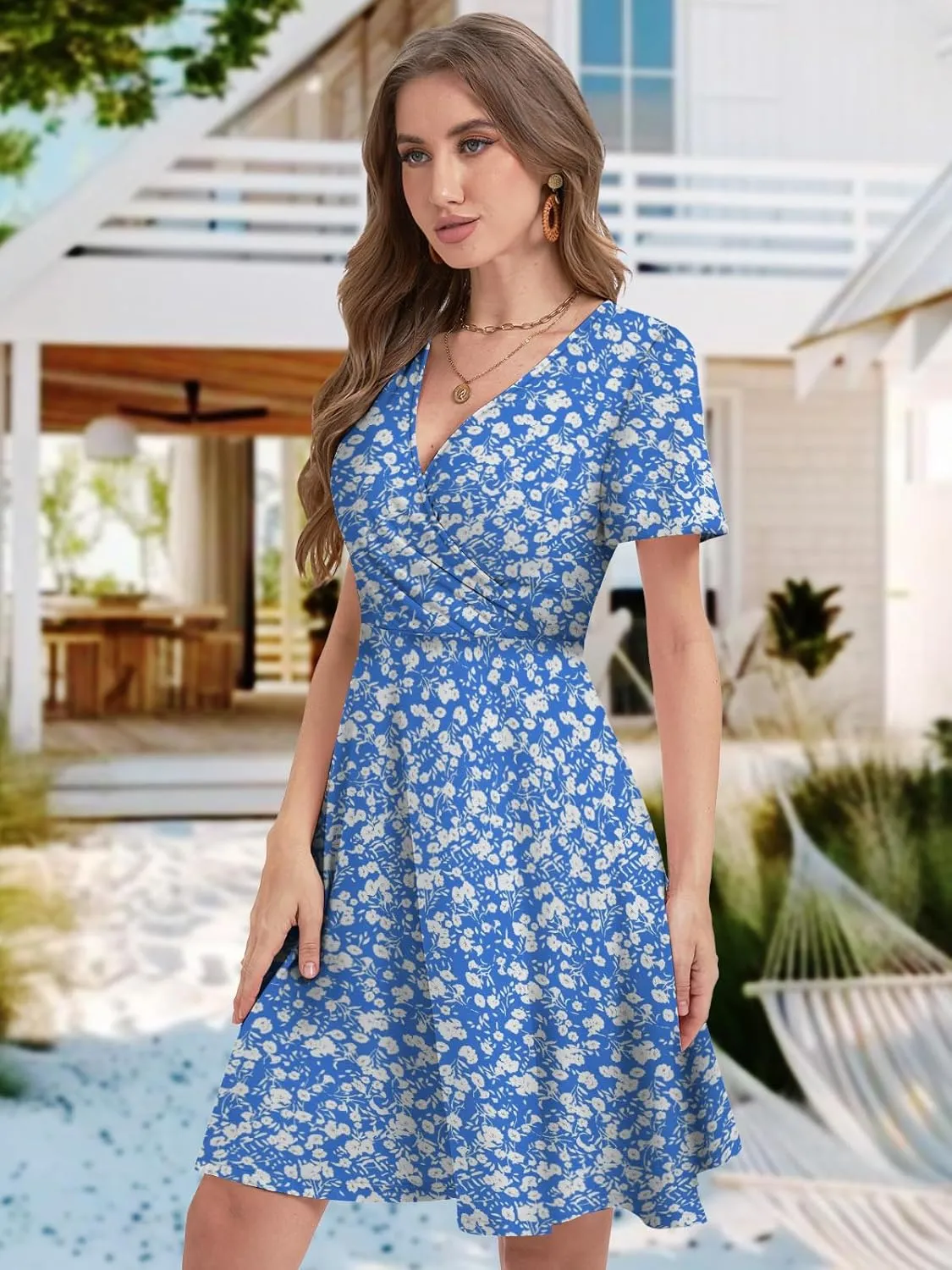 Summer Dresses for Women 2025 Spring Break Essentials Floral Sundresses Elegant Classy Fashion Casual Outfit Plus Size
