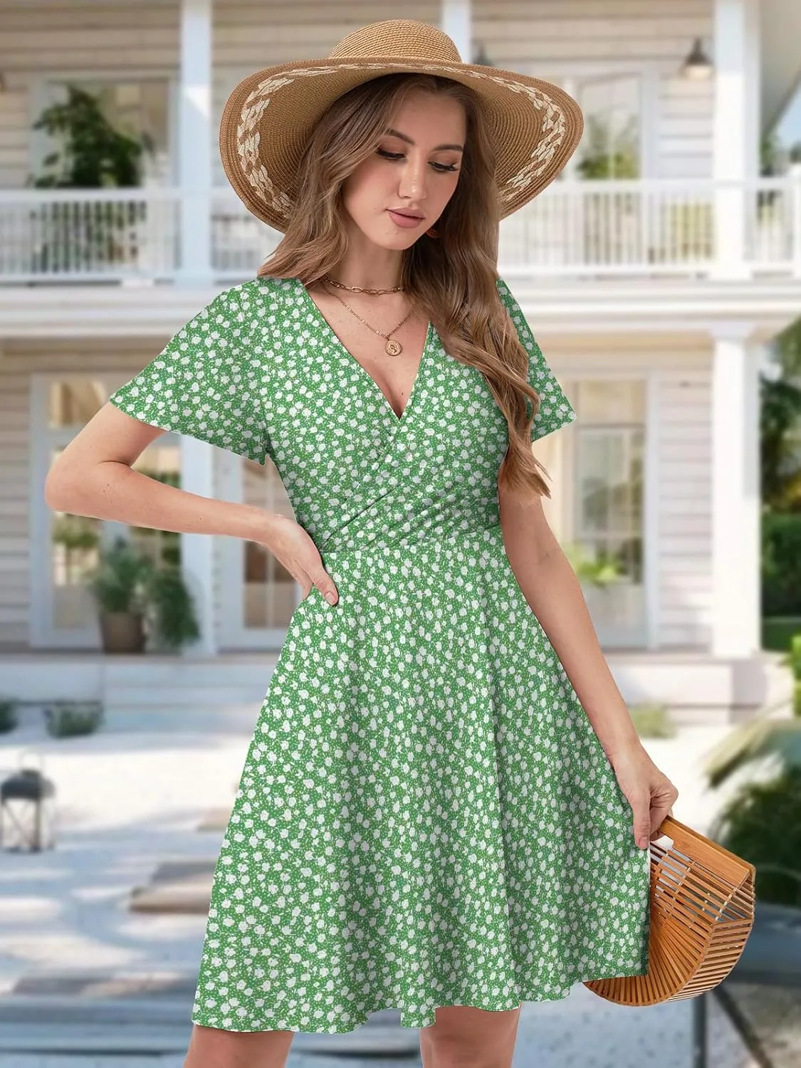 Summer Dresses for Women 2025 Spring Break Essentials Floral Sundresses Elegant Classy Fashion Casual Outfit Plus Size