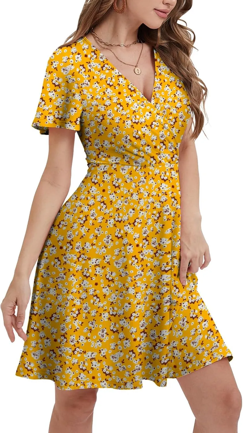 Summer Dresses for Women 2025 Spring Break Essentials Floral Sundresses Elegant Classy Fashion Casual Outfit Plus Size