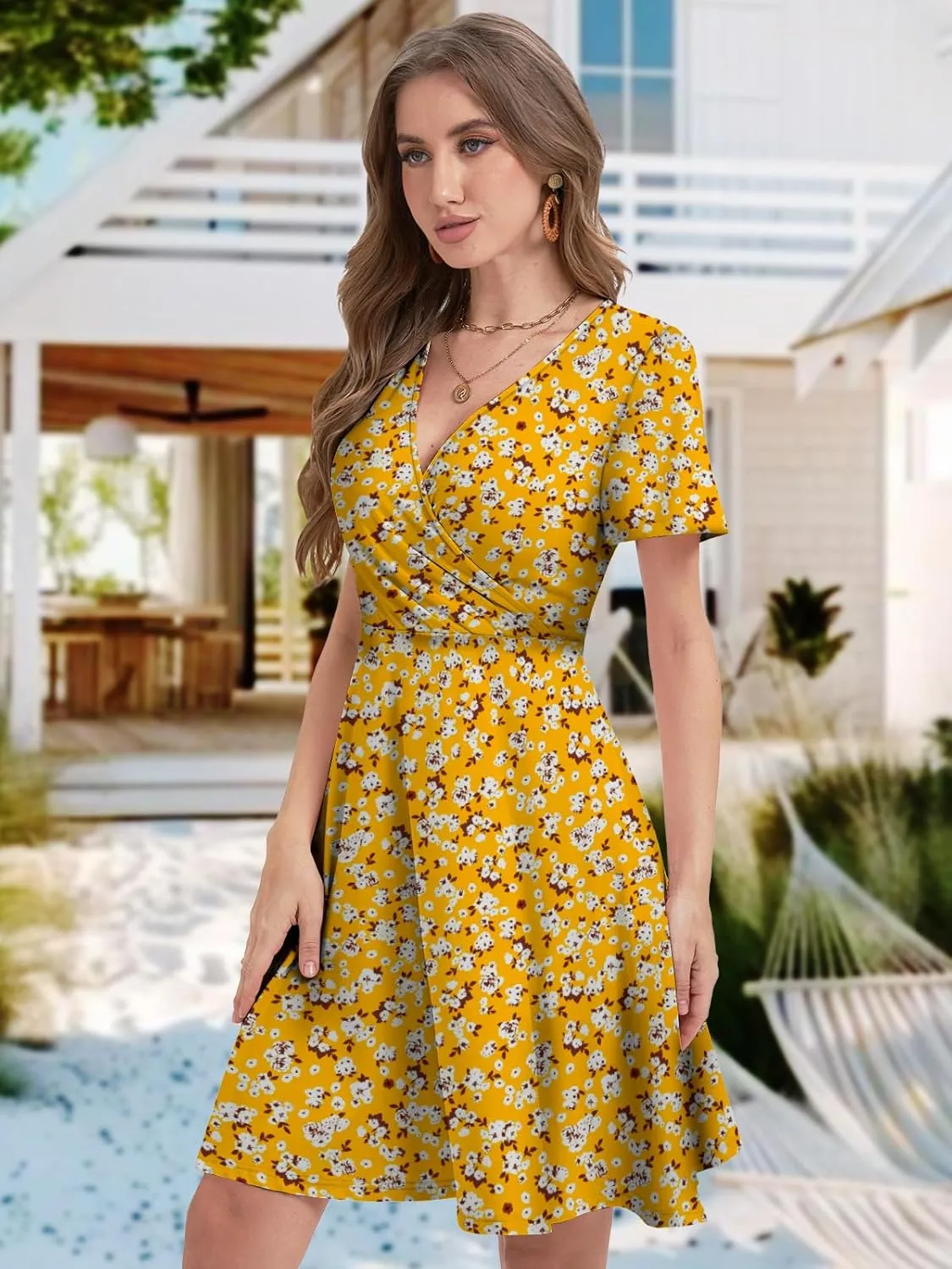 Summer Dresses for Women 2025 Spring Break Essentials Floral Sundresses Elegant Classy Fashion Casual Outfit Plus Size