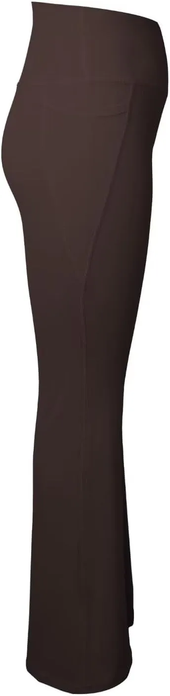 Sunzel Flare Leggings for Women with Pockets, Crossover Yoga Pants with Tummy Control, High Waisted and Wide Leg