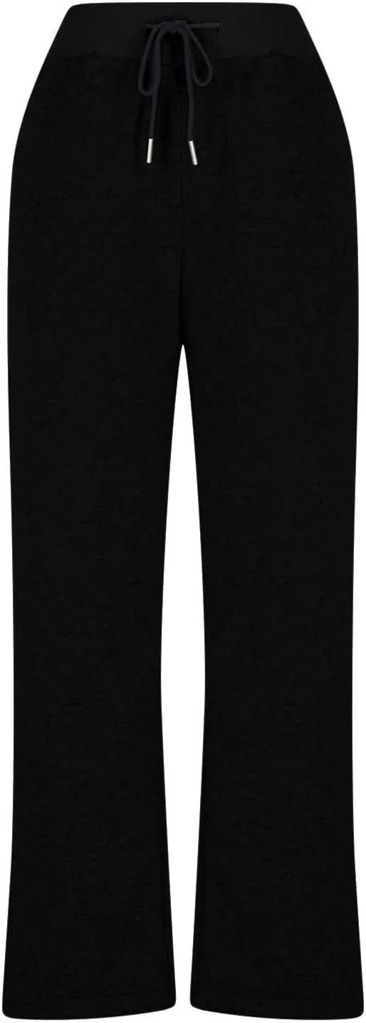 Sweatpants for Women Wide Leg Stretch High Waist Split Bottom Yoga Pants Loose Casual Comfy Y2k Trousers with Pockets
