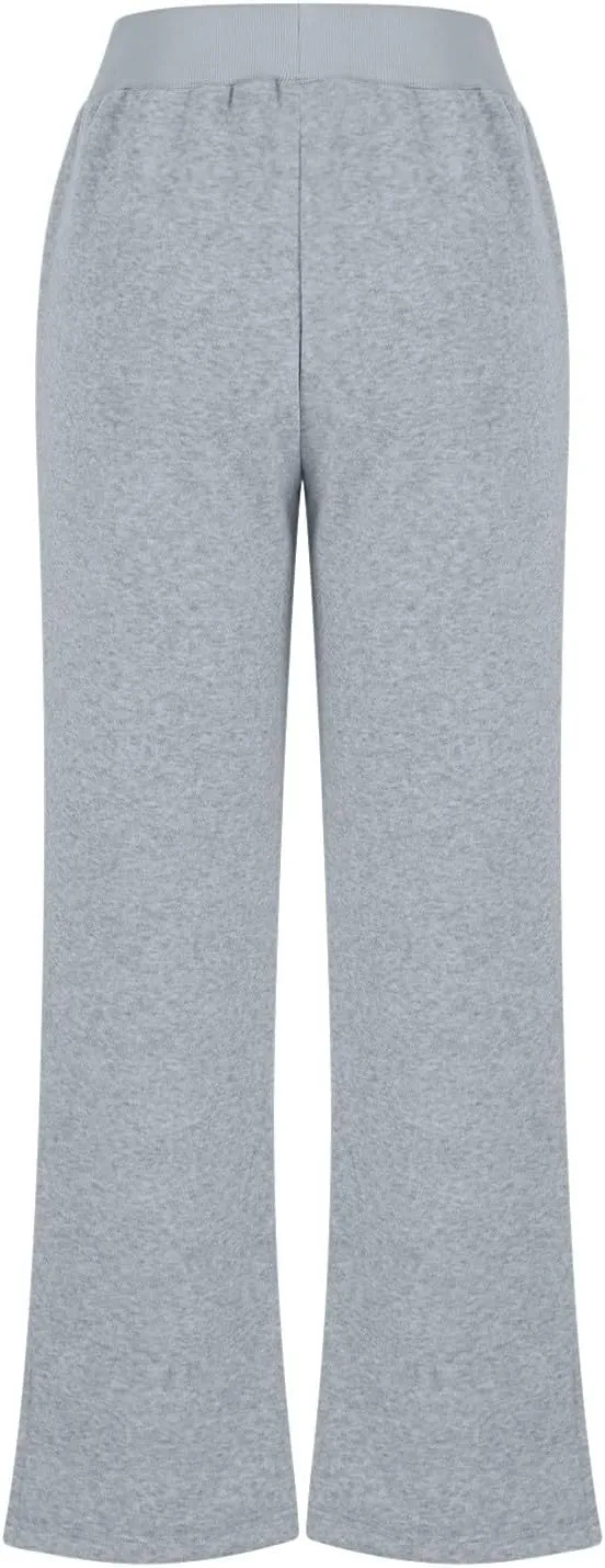 Sweatpants for Women Wide Leg Stretch High Waist Split Bottom Yoga Pants Loose Casual Comfy Y2k Trousers with Pockets
