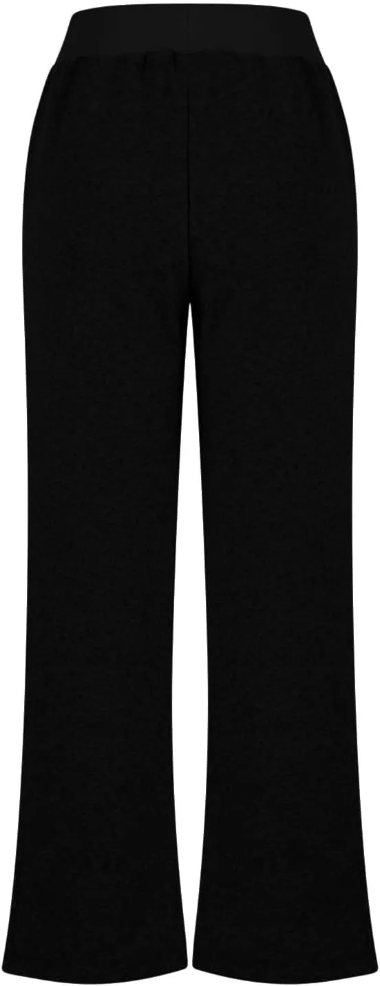 Sweatpants for Women Wide Leg Stretch High Waist Split Bottom Yoga Pants Loose Casual Comfy Y2k Trousers with Pockets