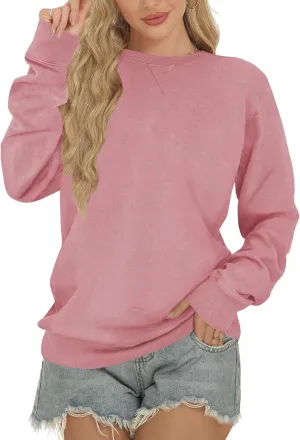 Sweatshirt for Women, Casual Crewneck Sweatshirts Women Loose Fit Long Sleeve Pullover Tops Cute Soft Shirt