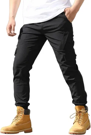 Tactical Cargo Pants for Men Active Running Pants with Multi-Pocket Lightweight Loose Trousers