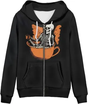 Thin Oversized Zip Up Hoodie with Pockets Women Lightweight Sweater Graphic Sweatshirts for Women Size XS-5XL