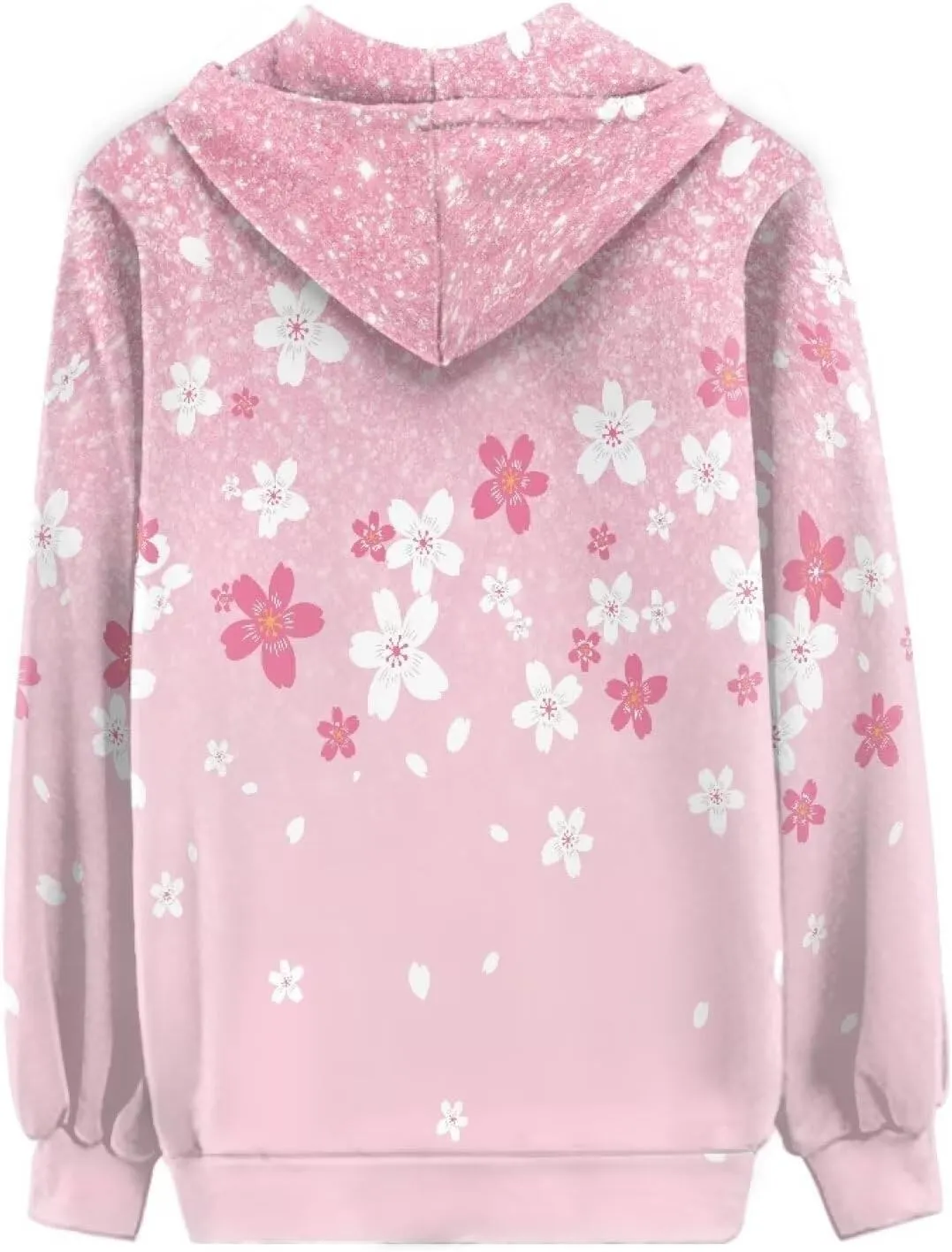 Thin Oversized Zip Up Hoodie with Pockets Women Lightweight Sweater Graphic Sweatshirts for Women Size XS-5XL