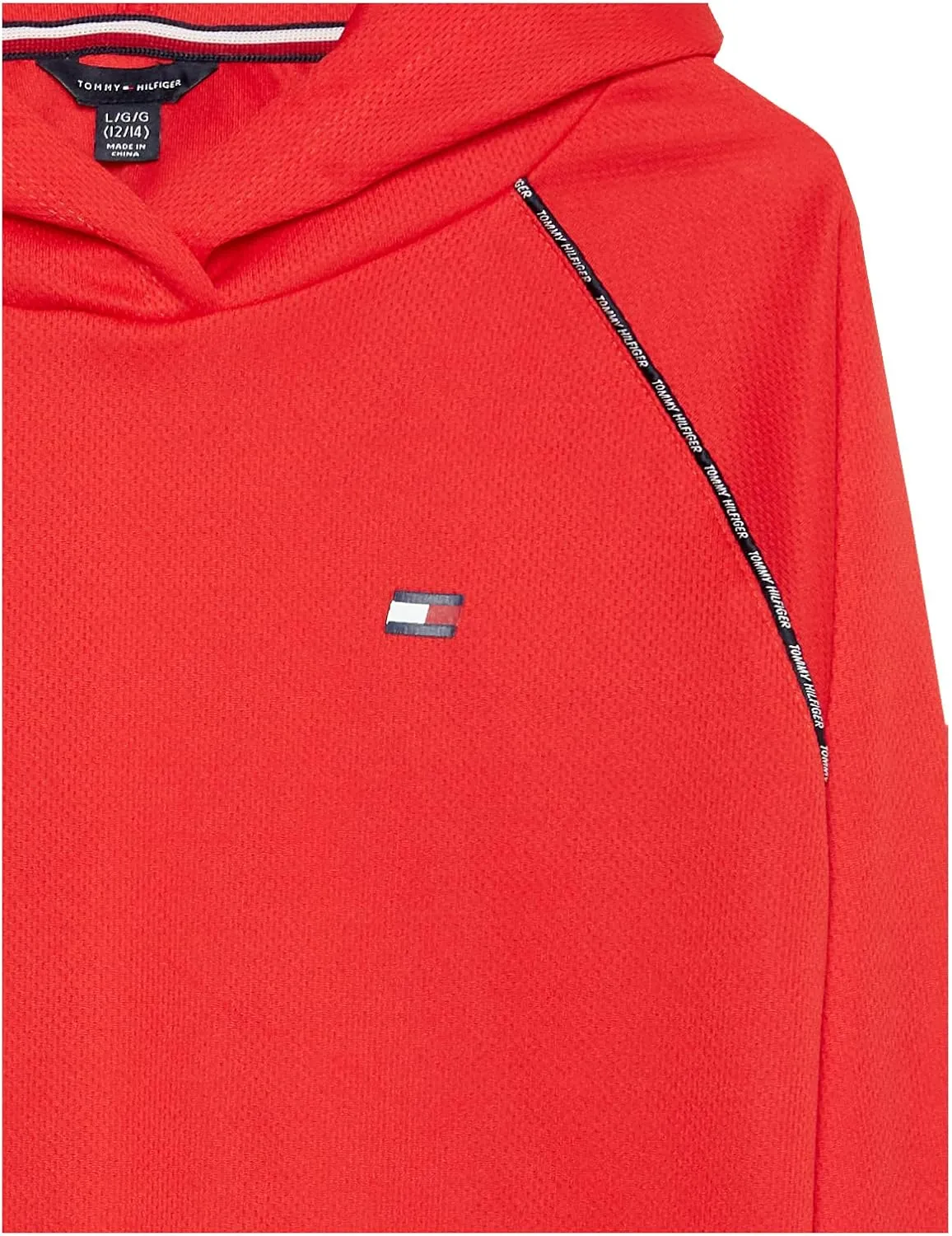 Tommy Hilfiger Girls' Sport Popover Hoodie, Super Soft Fleece Material, Light Weight
