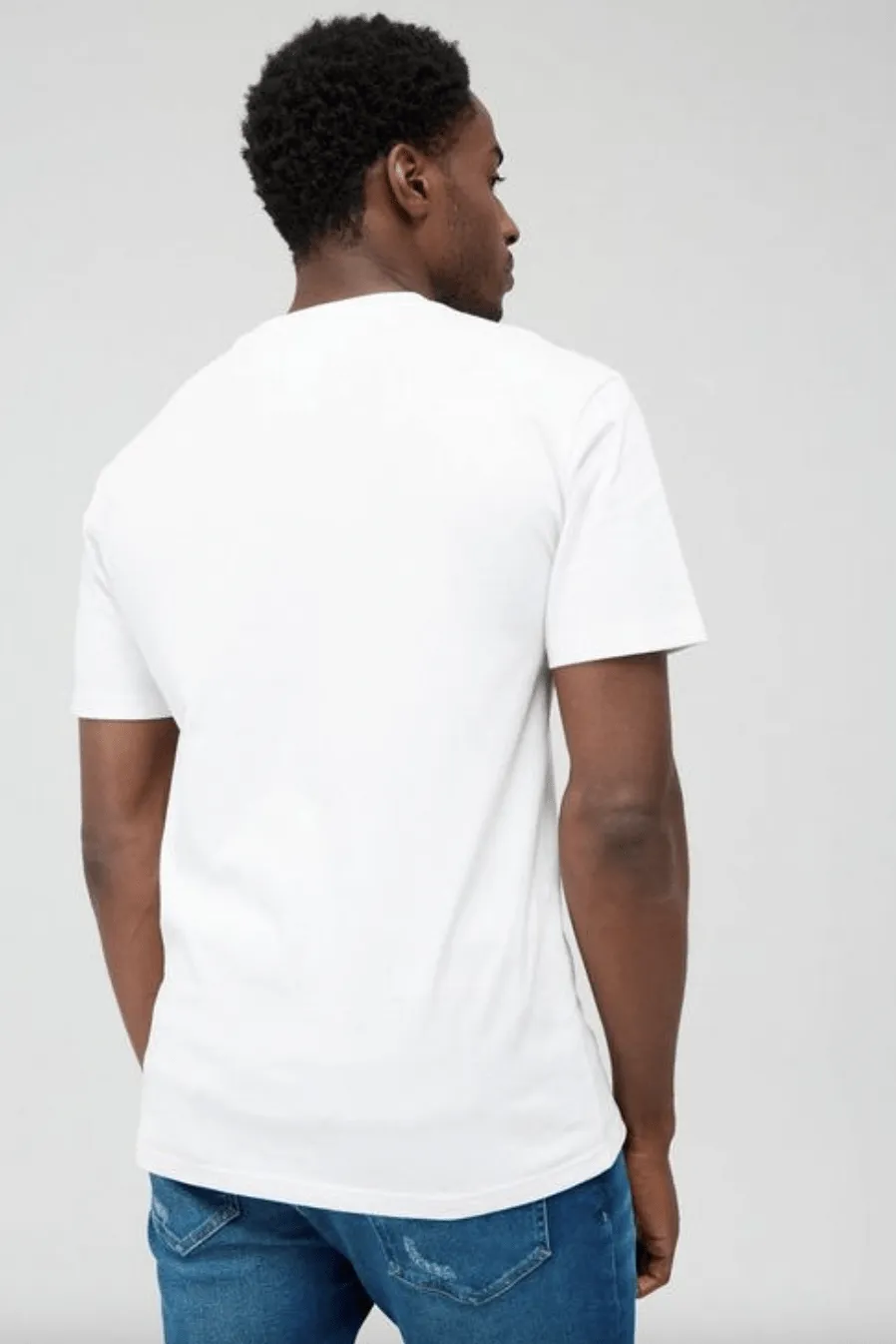 TOMMY JEANS CLASSIC MODERN PREP FRONT LOGO TEE - WHITE