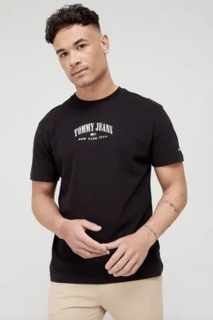 TOMMY JEANS CLASSIC SMALL VARSITY TEE - BLACK