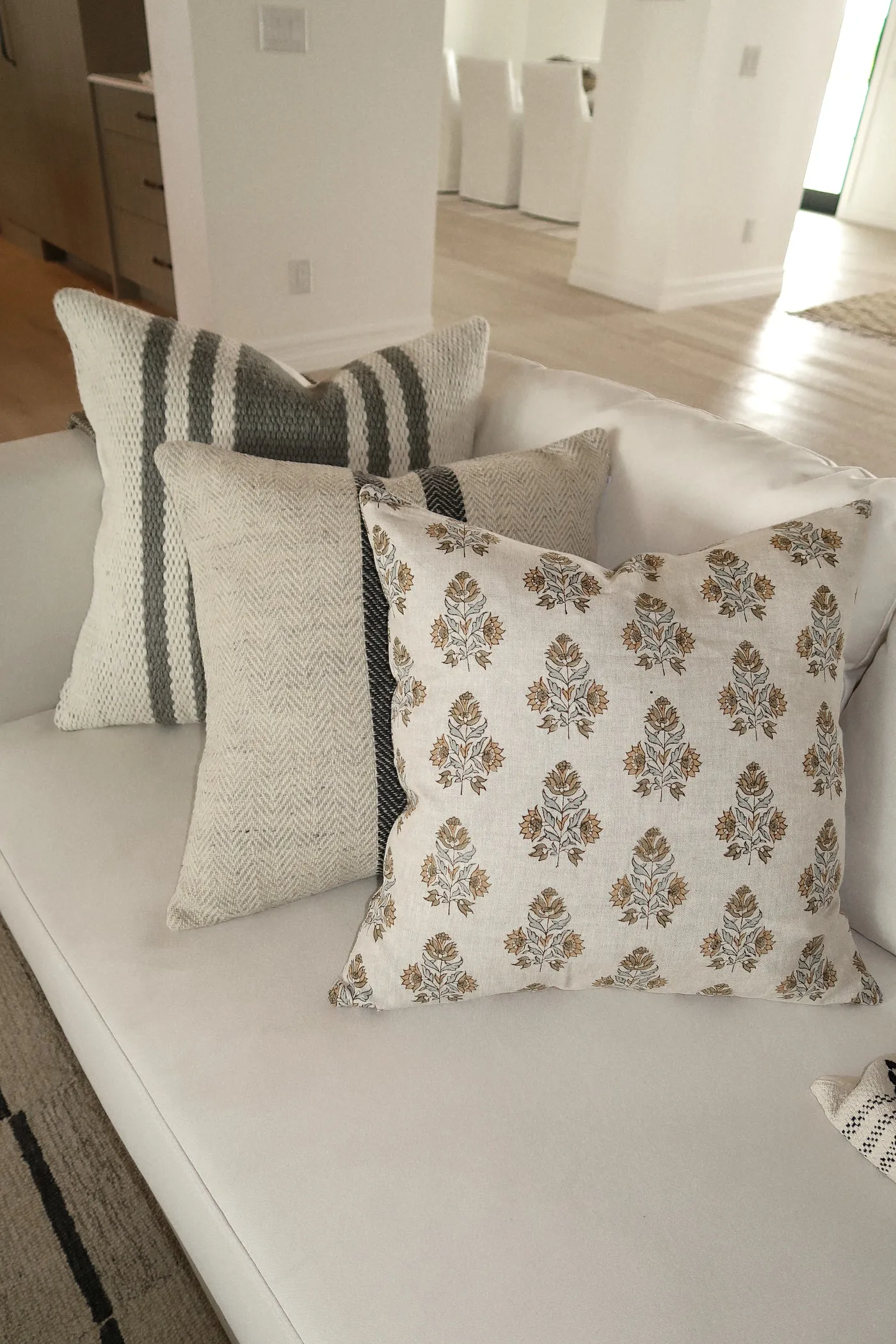 Tranquil Striped Pillow - Grey