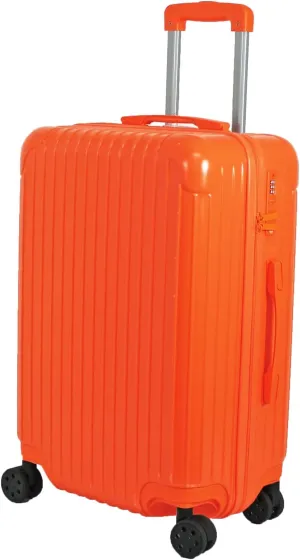 Trolley Luggage Zipper Type suitcase with dial Lock light weight [71-22036-73](Orange, M)