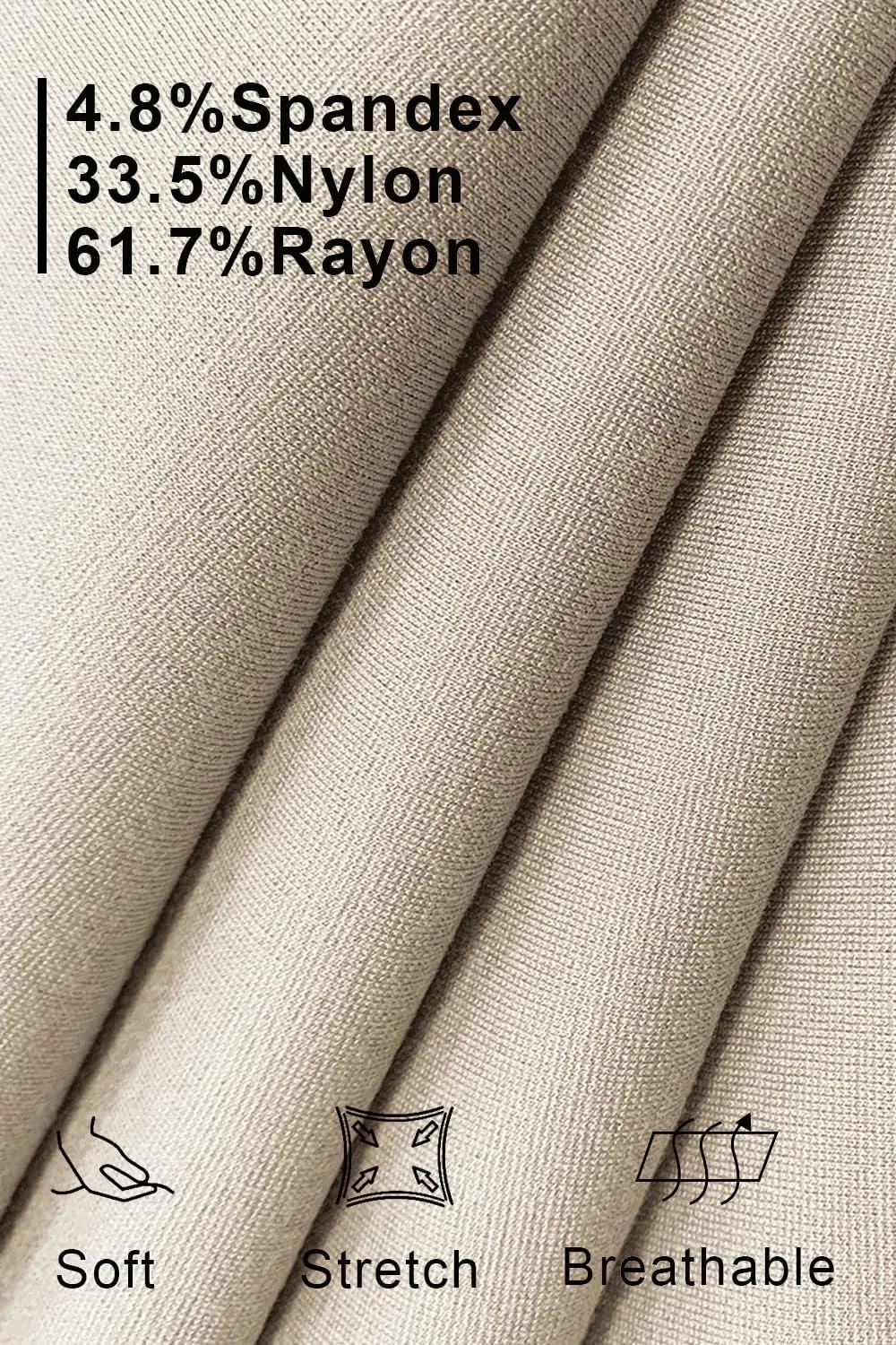 Tsful Wide Leg Pants for Women Trousers High Waisted Dress Pants Business Casual Summer Capris Stretch Pull On Work Slacks