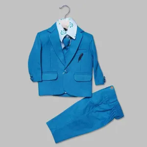 Turquoise Party Wear Boys Suit