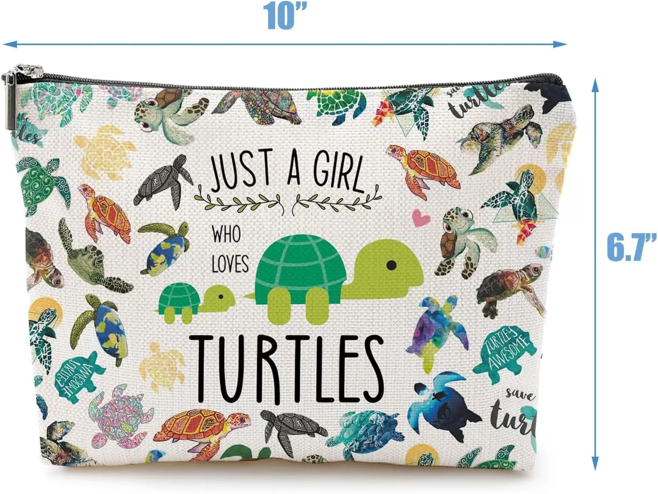 Turtle Makeup Bag Turtles Gifts Sea Turtle Gifts for Turtle Lovers Unleash Your Inner Turtle Lover with Unique Gifts for Women, Girls, and Animal Enthusiasts