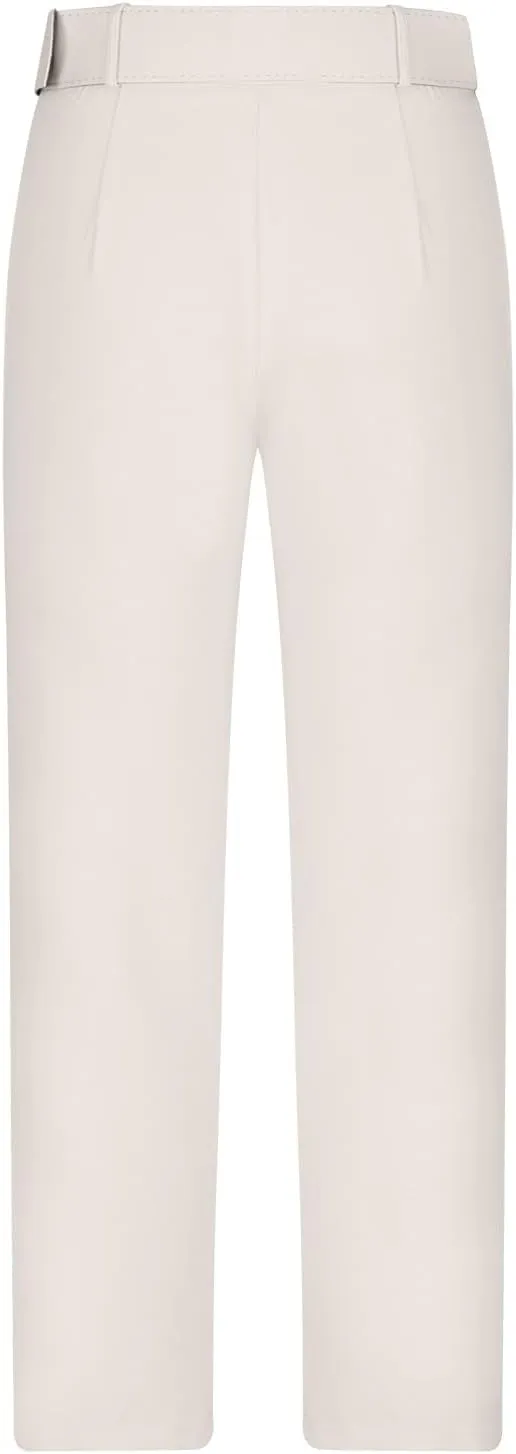 Uillui Dress Suit Pants for Women Business Casual Straight Leg Trouser Dressy High Waist Office Work Pant Slacks with Belted