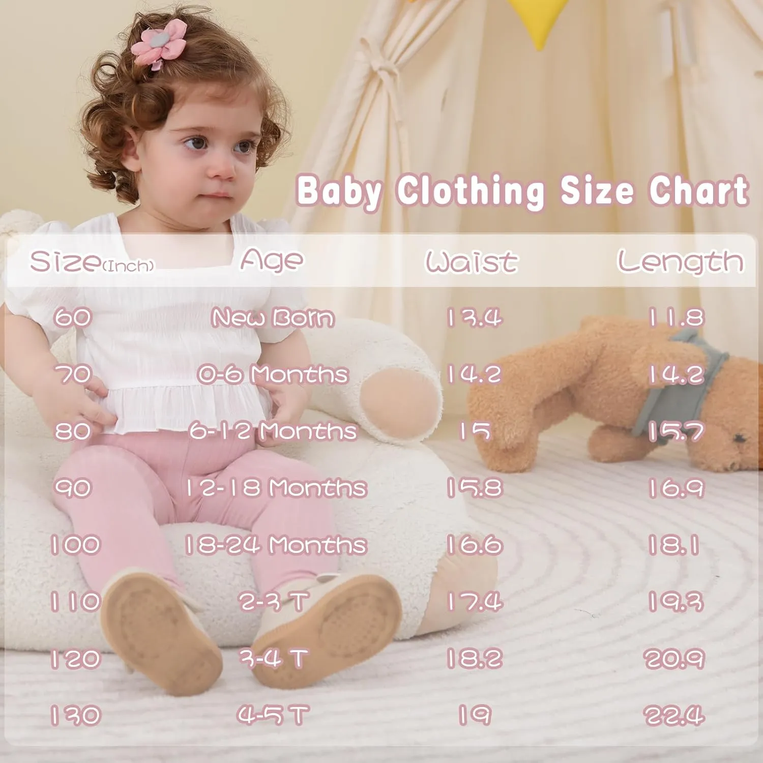 Unikaka Unisex Baby 0-48 Months 5-Pack Pants in Grey White Black Orange and Pink