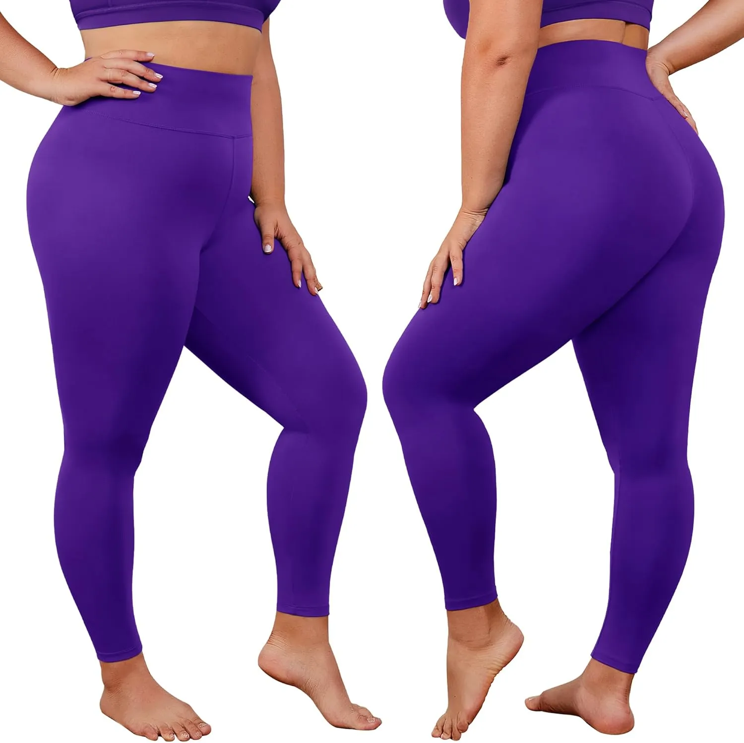 VALANDY Creamlush Plus Size Leggings for Women-High Waisted Tummy Control Buttery Soft Yoga Pants