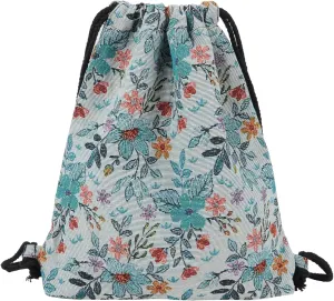Van Caro Bohemian Drawstring Backpack Light Cinch Bag Gym Sack String Bag