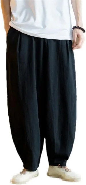 Vintage Men's Harem Pants Trousers Male Wide-Leg Pants Baggy Men Woman Casual Pants Streetwear