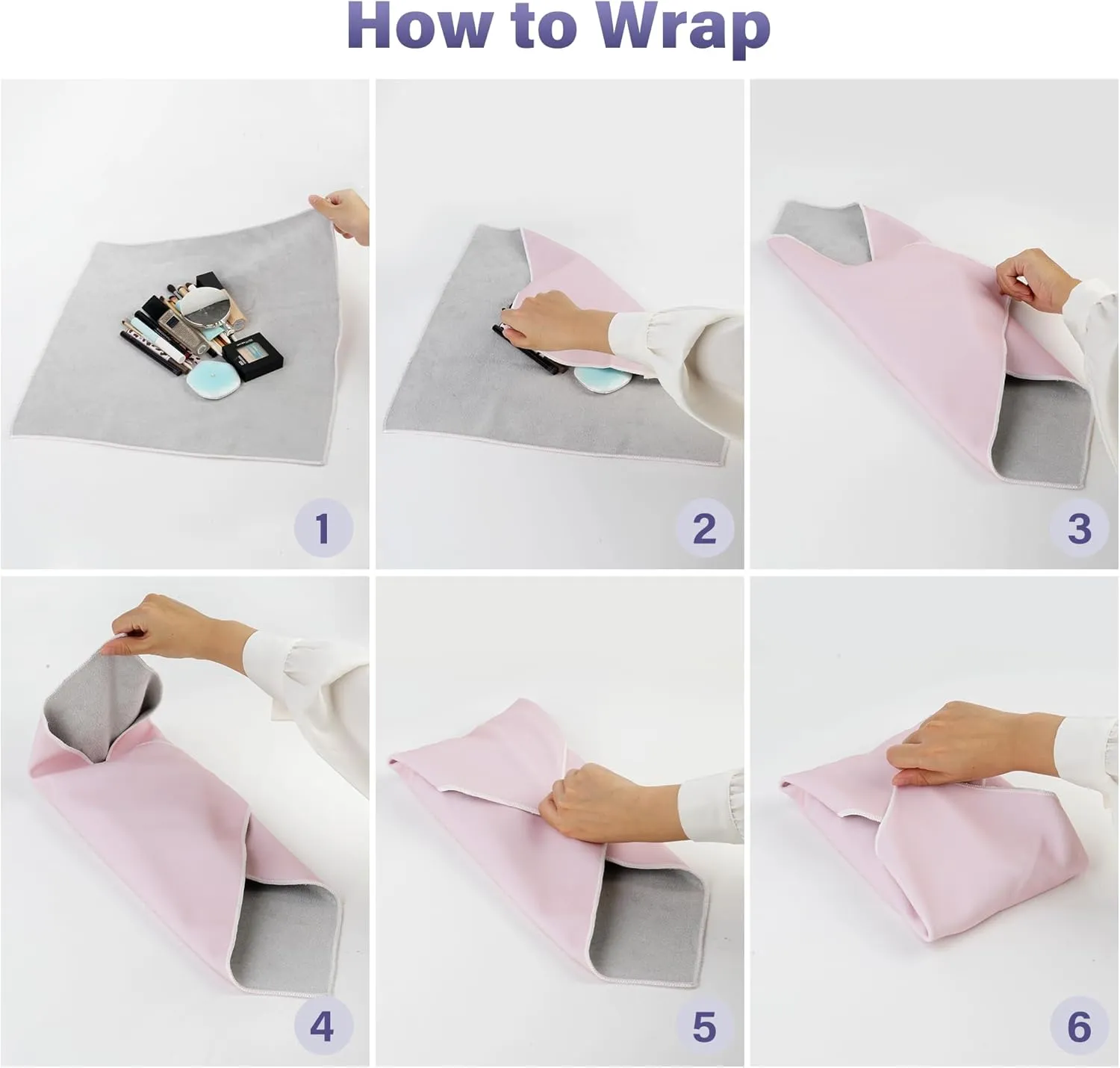 Walking Way Self-Adhesive Magic Cloth Makeup Bag, Portable Protective Cosmetic Pouch, Camera Lens Wrap, Stylish Travel Organizer for Beauty Essentials, Travel, Gifts & Daily Use