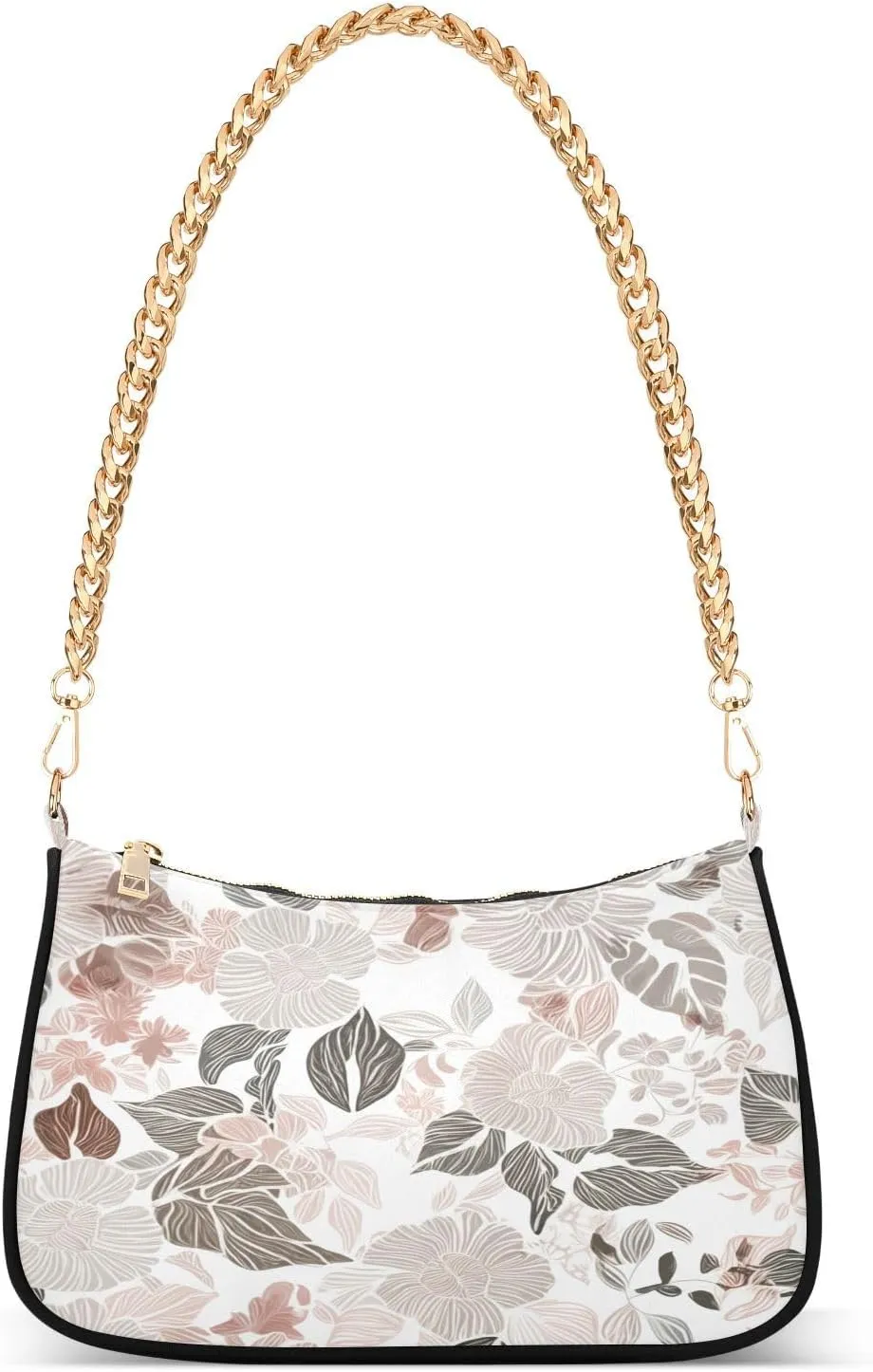 Watercolor Flowers Leaves Light Color Mini Purses for Women, Small Crossbody Bag