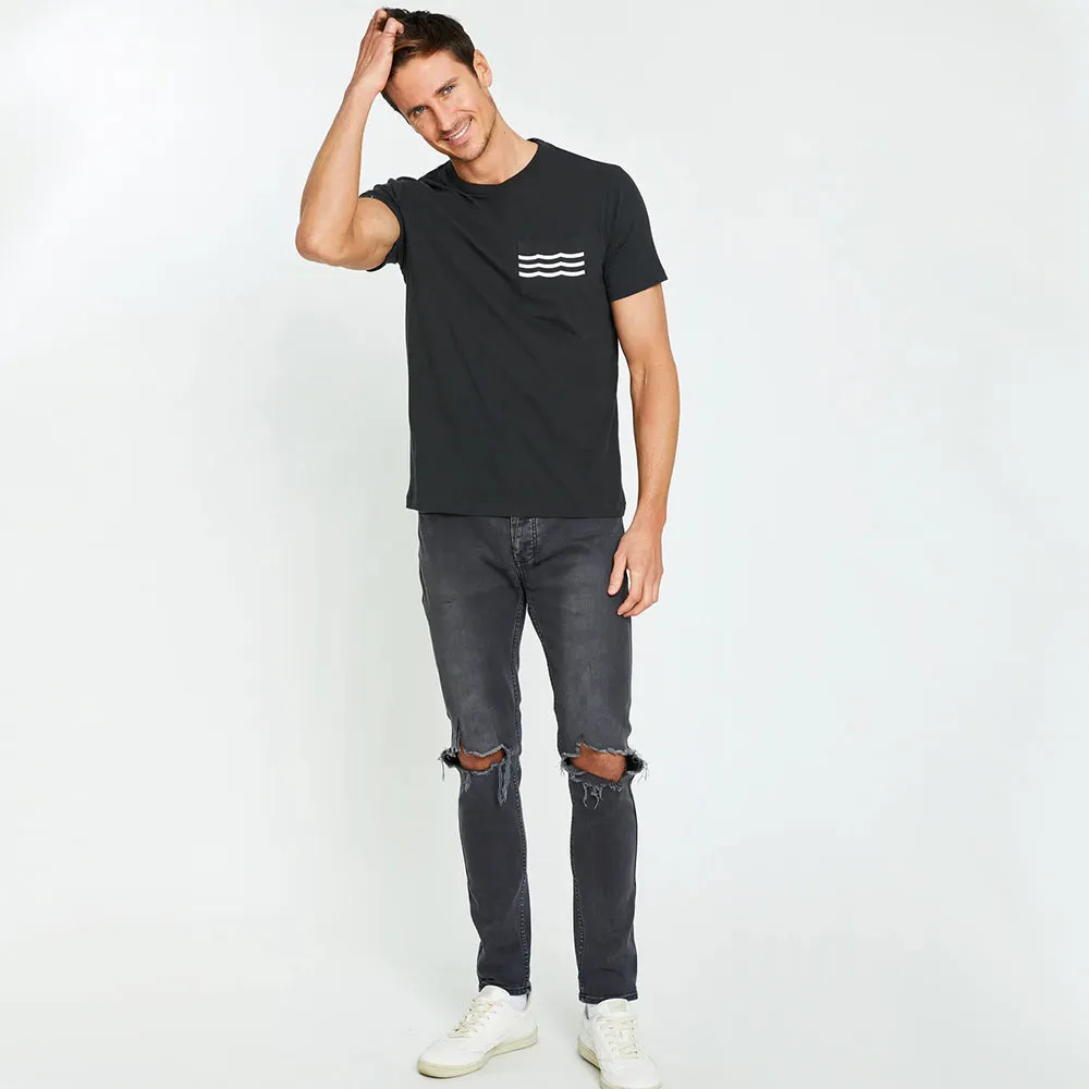 Waves Pocket Tee (Indigo)