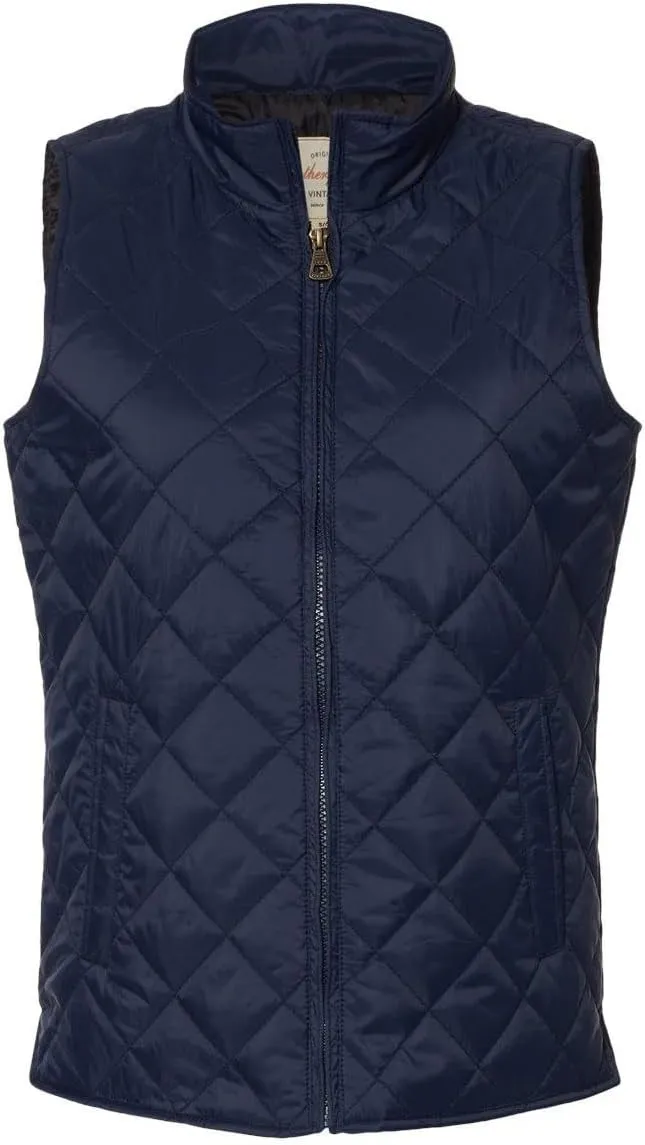 Weatherproof Women's Vintage Diamond Quilted Vest S Navy