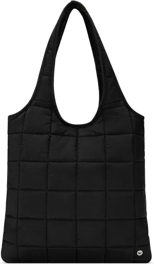 WESTBRONCO Puffer Shoulder Bag for Women Quilted Hobo Tote Bags, Lightweight Puffy Handbags, Work Bag with Laptop Compartment