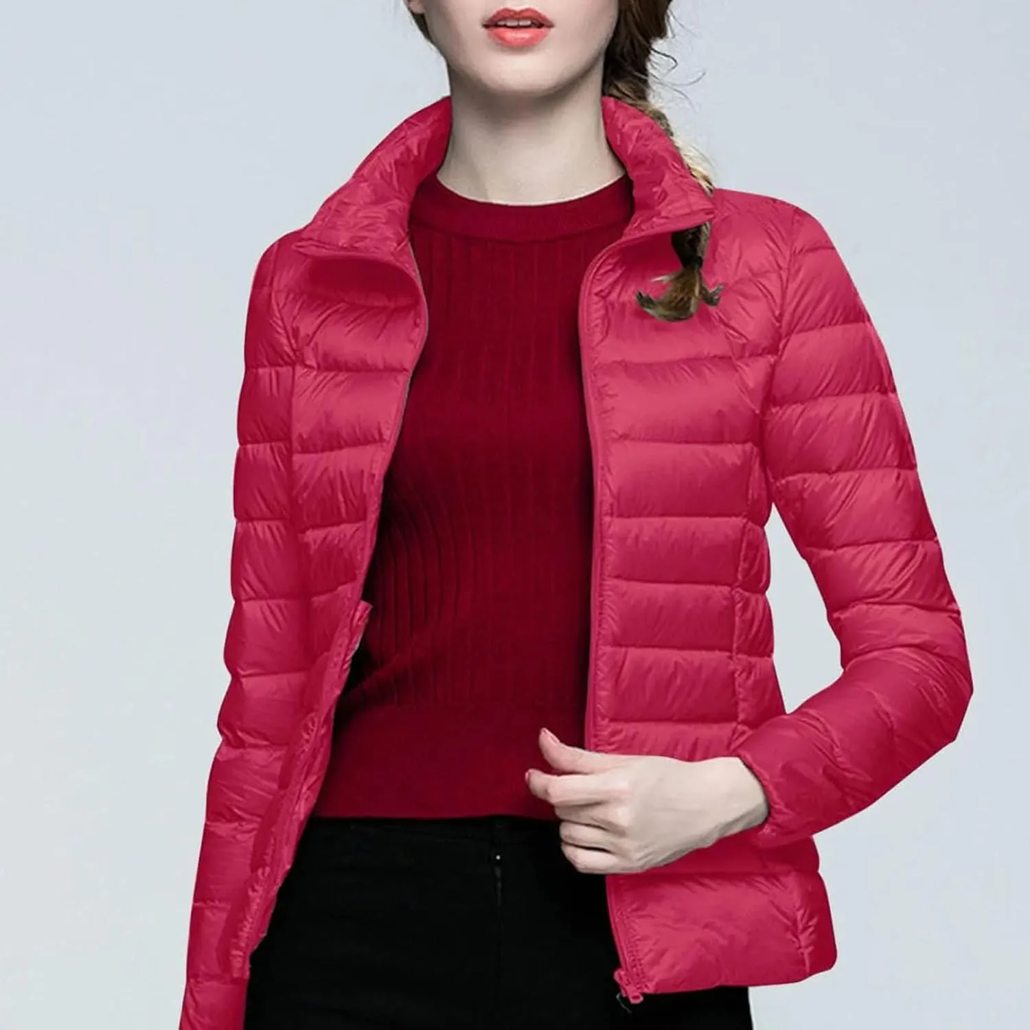 Women Short Warm Parka Coat Female Padded Cotton Clothes light Portable Outwear Padded clothes