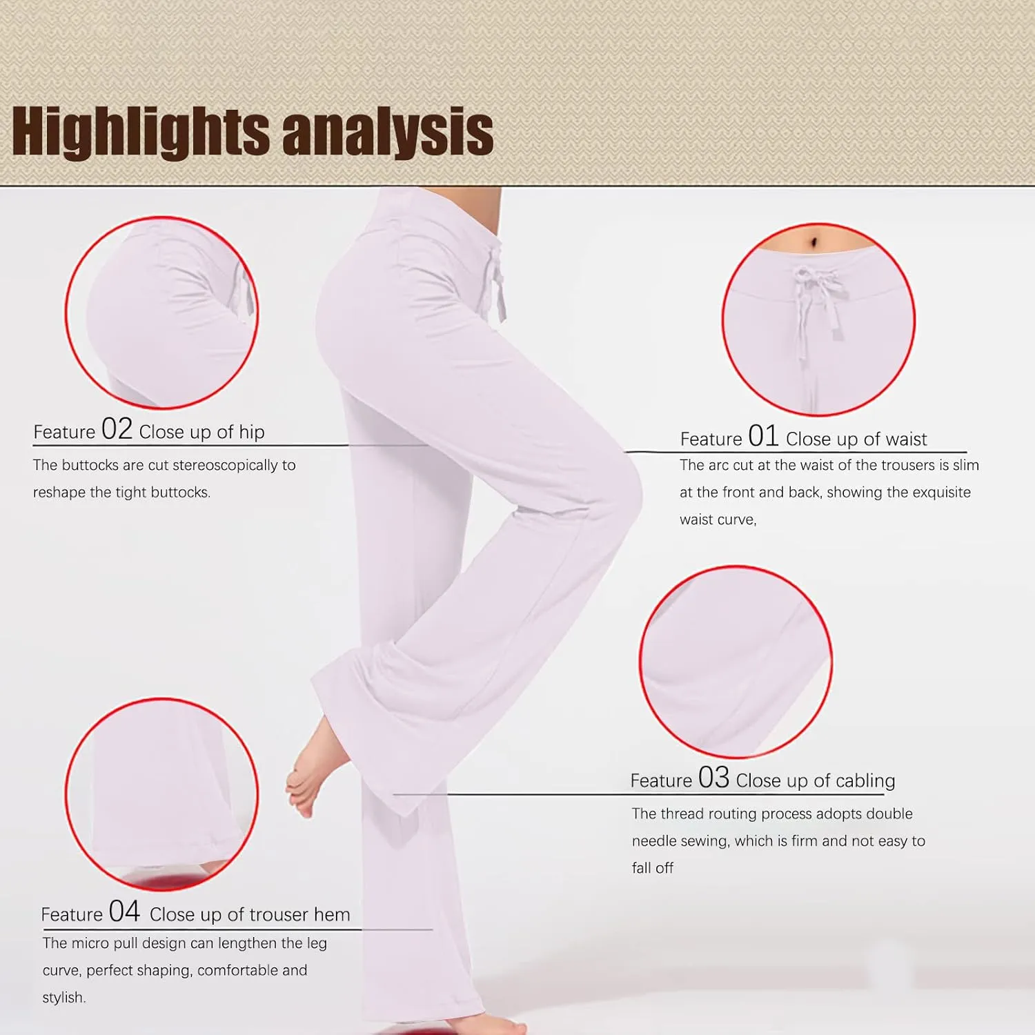 Women's Baggy Flared Pants Loose High Waist Wide Leg Pants Workout Out Leggings Casual Trousers Yoga Gym Pants