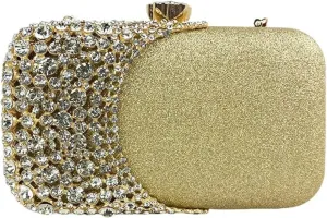 Women's Bling Crystal Clutch Purse | Elegant Rhinestone Hand Bag for Bridal, Wedding, Party
