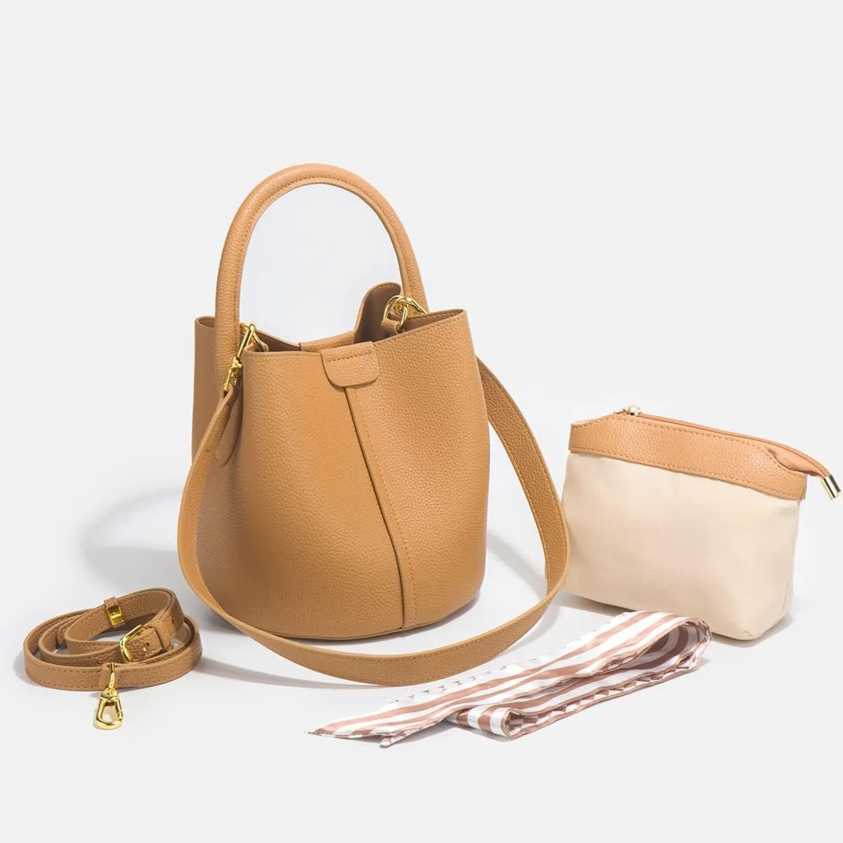 Women's bucket bag Women's small crossbody bag Y2K shoulder bag Simple handbag clutch small wallet