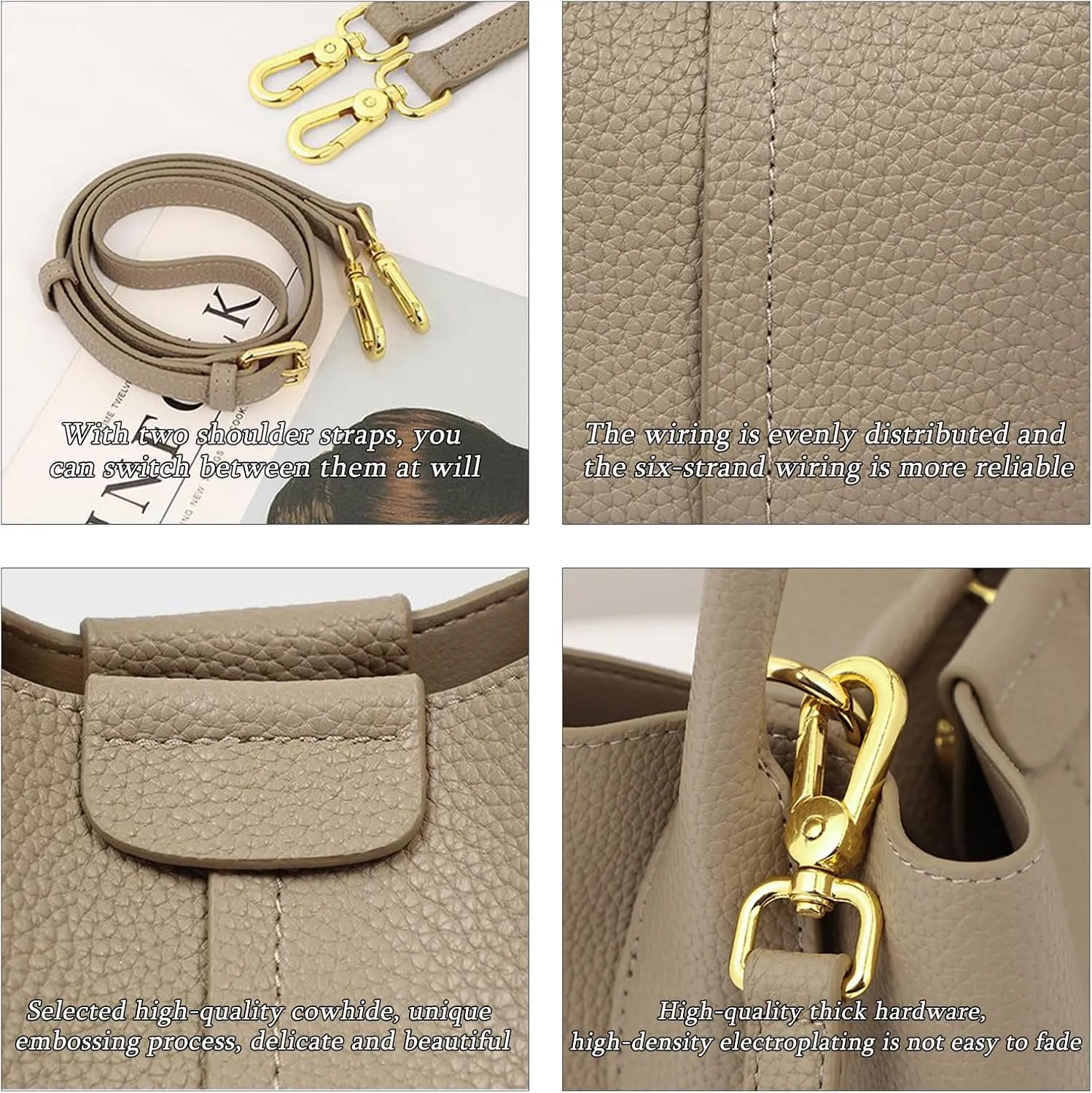 Women's bucket bag Women's small crossbody bag Y2K shoulder bag Simple handbag clutch small wallet