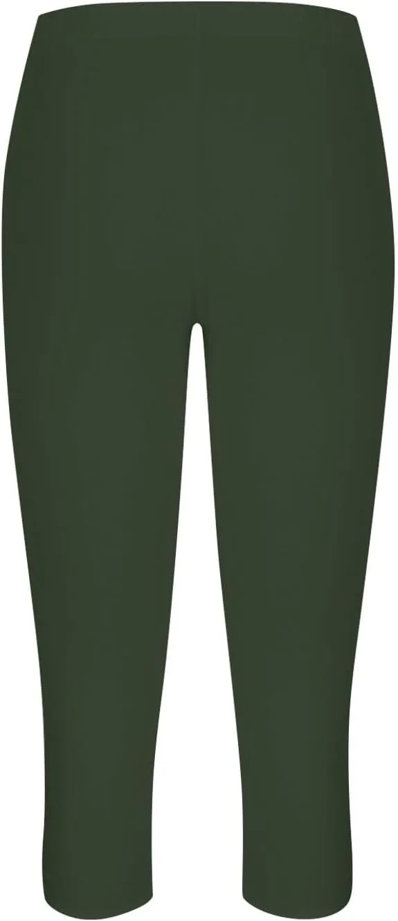 Womens Capris for Summer Dressy Cropped High Waist Yoga Pants Comfy Stretchy Leggings Workout Compression Trouser