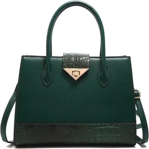 Women's Crocodile Tote Bag One-shoulder Straddle Handbag