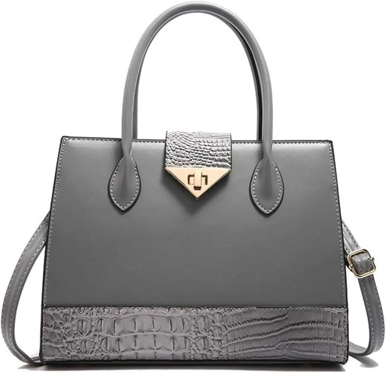 Women's Crocodile Tote Bag One-shoulder Straddle Handbag