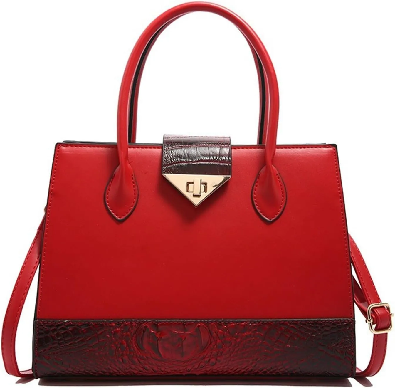 Women's Crocodile Tote Bag One-shoulder Straddle Handbag